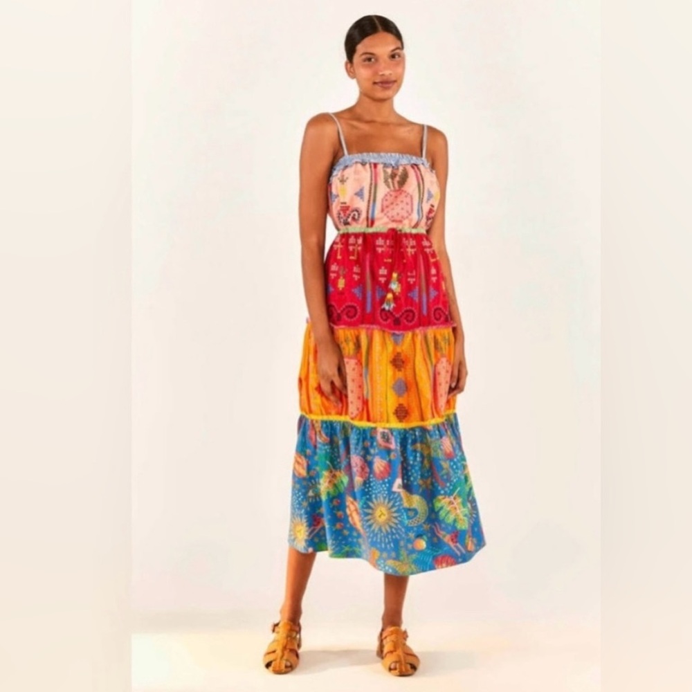 Sold!!! FARM Rio Multicolor Tiered Dress